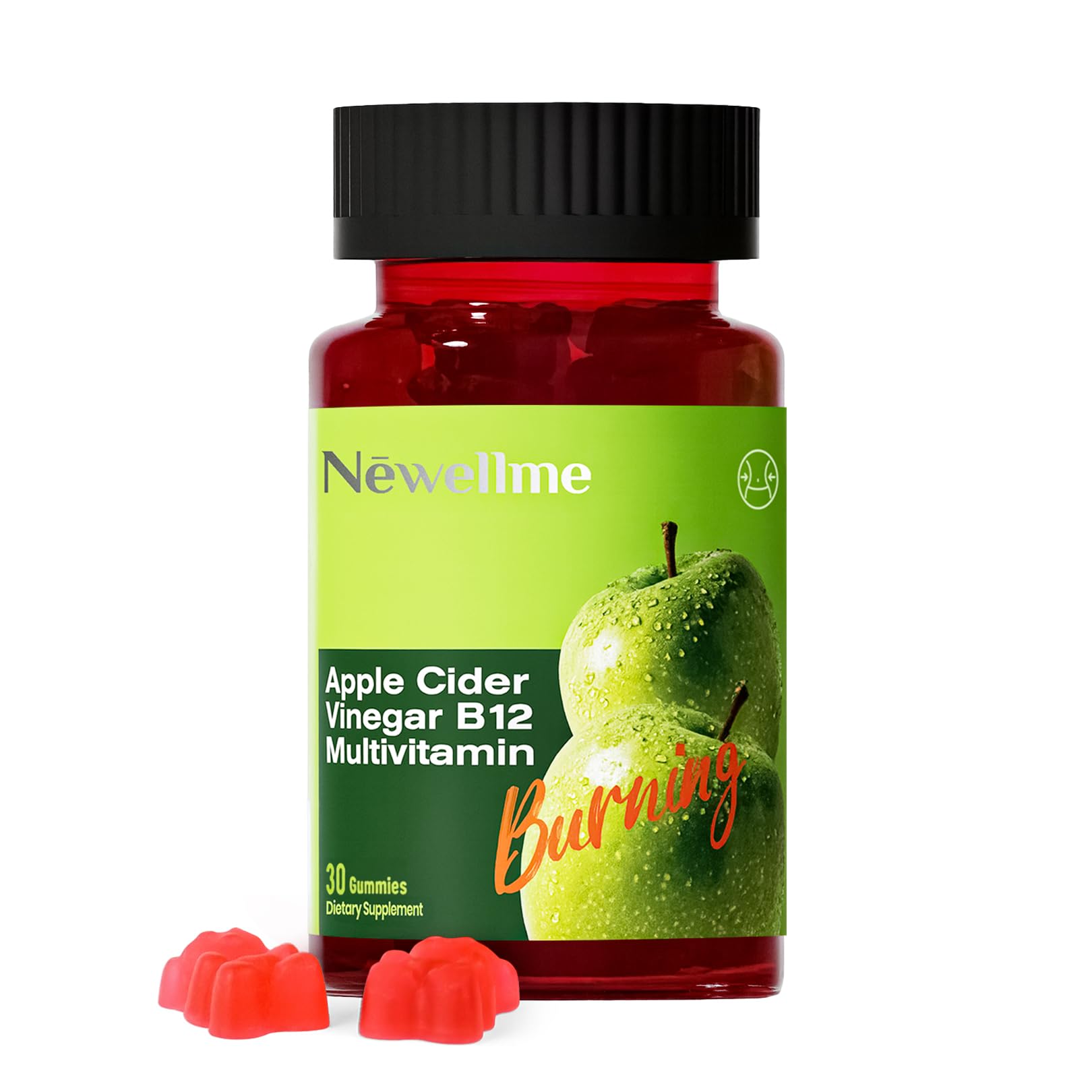 Montue Gomas de Vinagre de Maçã com Vitamina B12 44 mg, 30 gomas