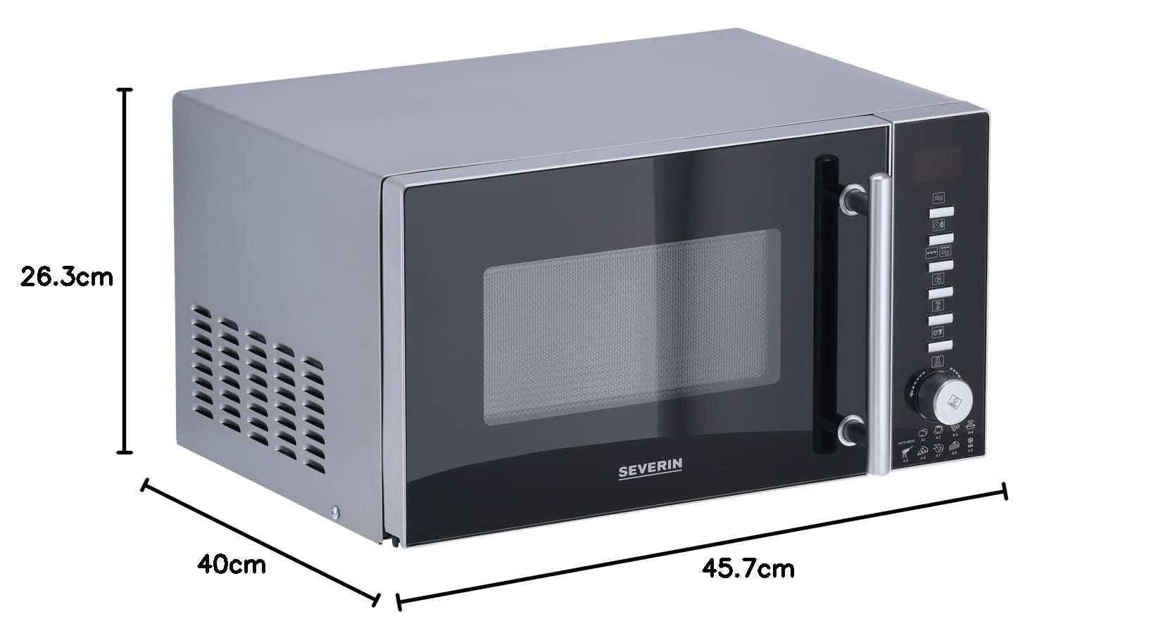 SEVERIN 3-in-1 Mikrowelle mit Grill und Heißluftfunktion, MW 7773, schwarz