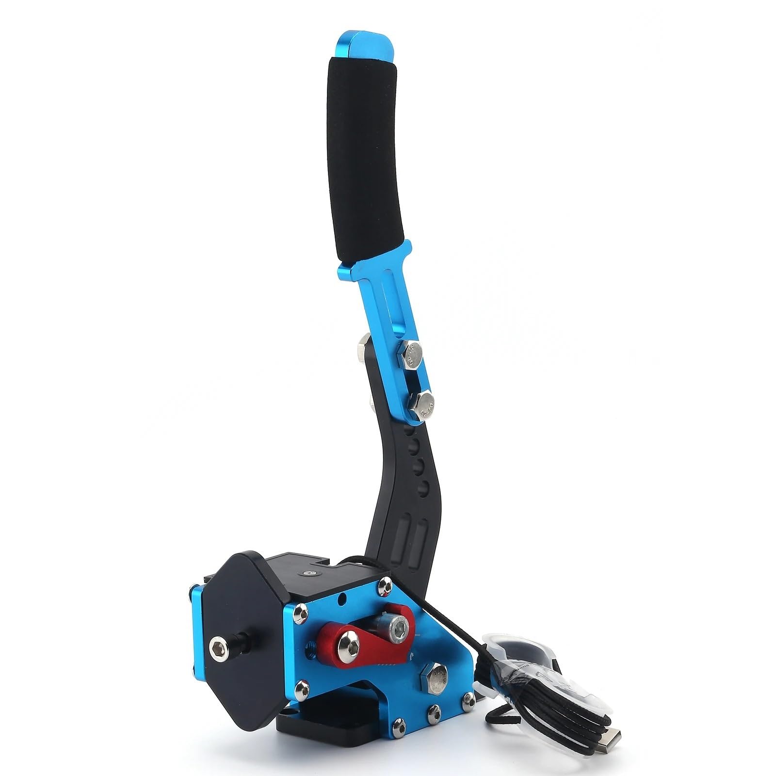 Dźwignia Hamulca Ręcznego Samochodu Pasuje Do Logitech Brake System USB Do Logitech G29/G27/G25 PC 16-bitowy Czujnik Halla USB SIM Racing Games T300 T500 HB019 Osłona(Blue)