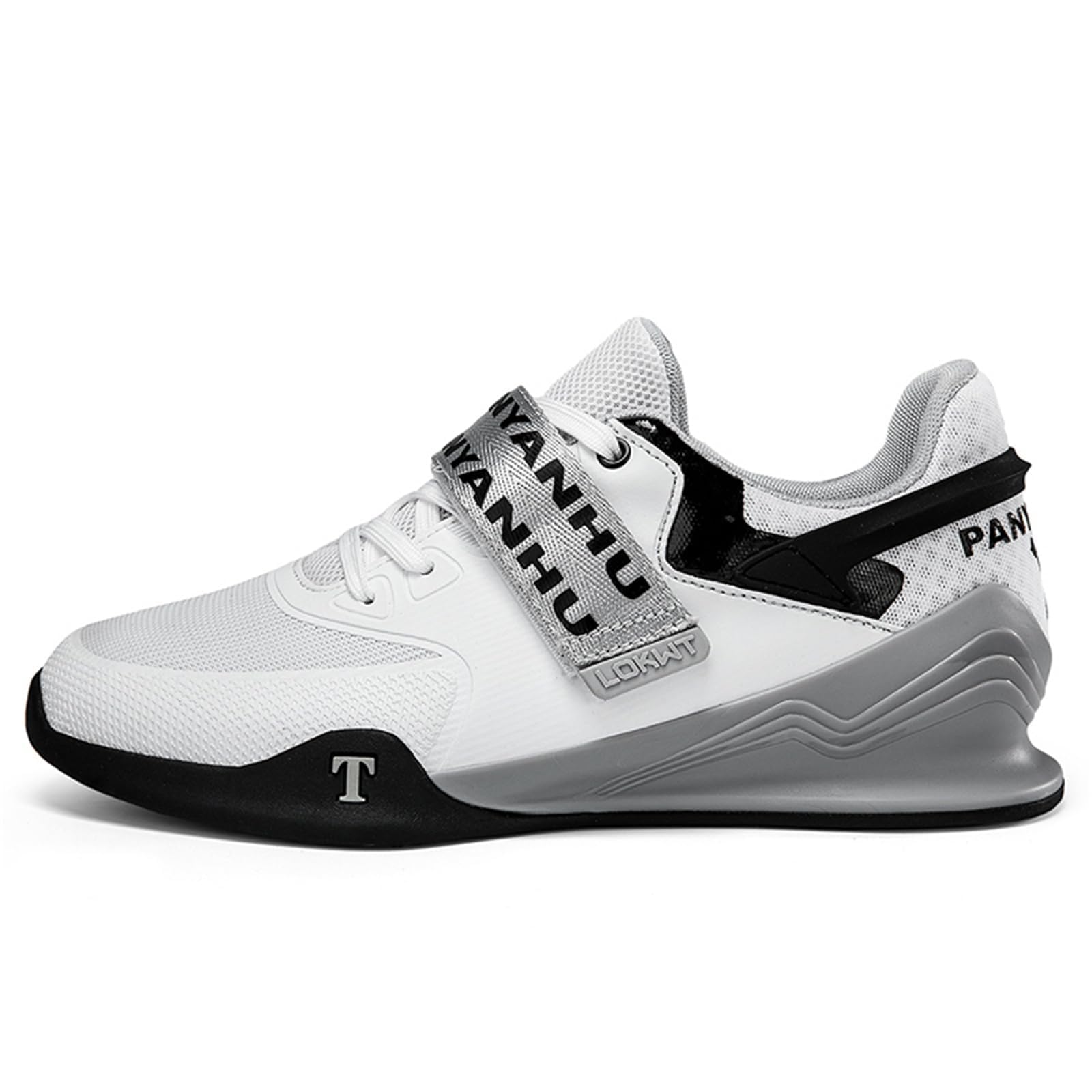 Baskets De Fitness Musculation Unisexes, Montante, Chaussures D'haltérophilie Et De Squat, Semelle en Caoutchouc Antidérapante, Chaussures De Musculation Lourde en Caoutchouc