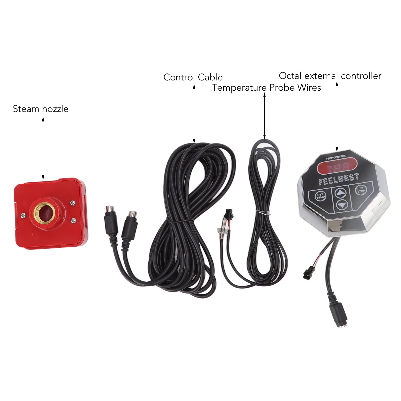 Acouto 6KW 220–240 V Maszyna do łaźni Parowej Generator Pary do Domowego Systemu Prysznicowego Funkcja łaźni Parowej Zapobiega Niedoborom Wrzenia Pary Woda Wysycha i Ma tę wodną łaźnię parową