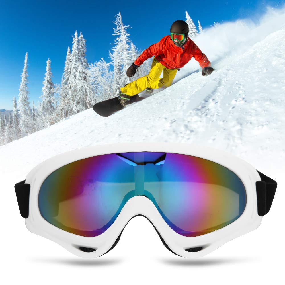 Sxhlseller Lunettes de Ski, pour Hommes Femmes, Enfants Filles Garçons, Lunettes de Snowboard, Protection UV, Anti-buée, Coupe-Vent, Sports de Plein Air, Moto, Cyclisme, Ski, Patinage