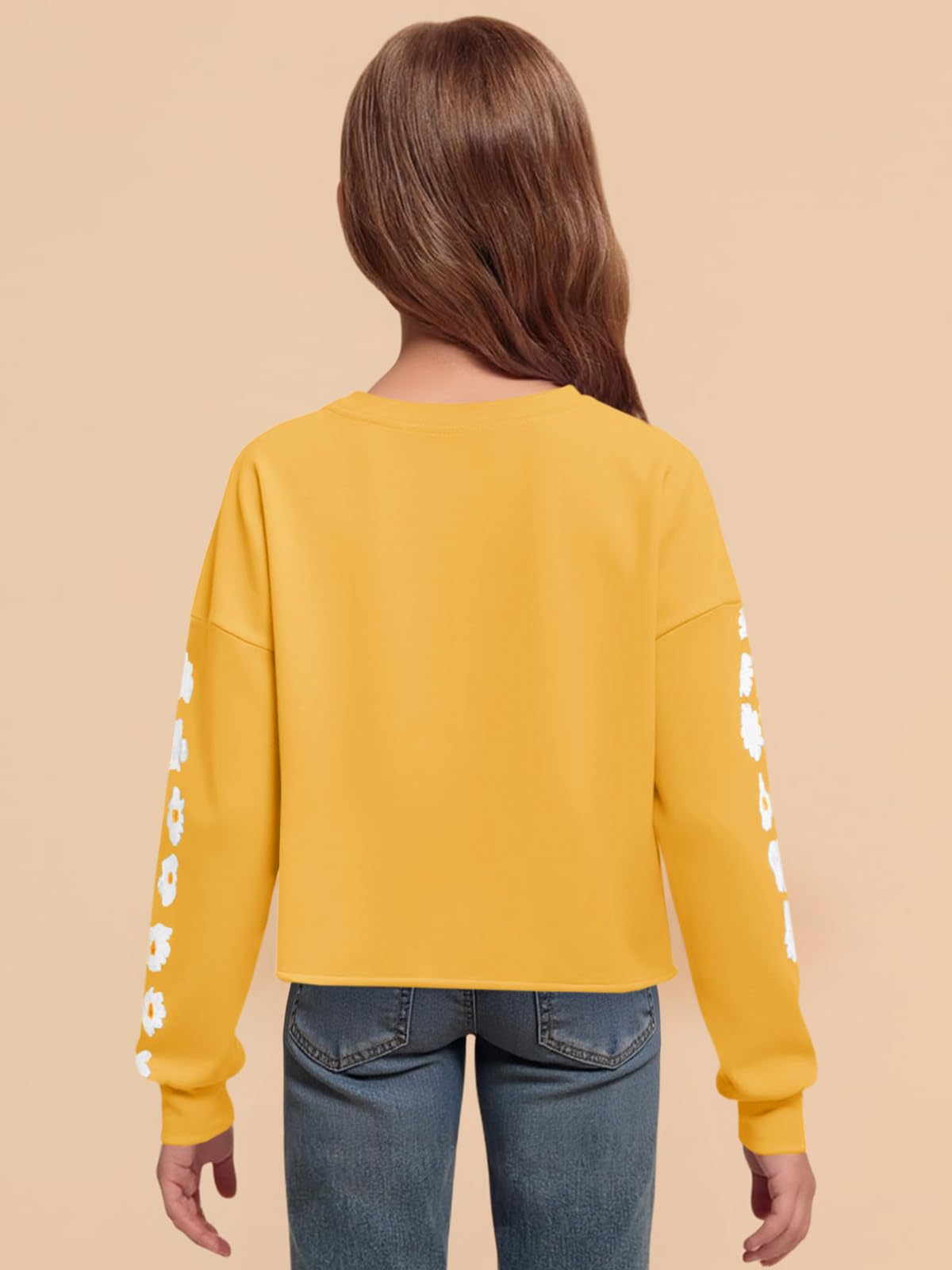 Imily Bela Sweat-Shirt à Manches Longues pour Fille Motif Marguerite