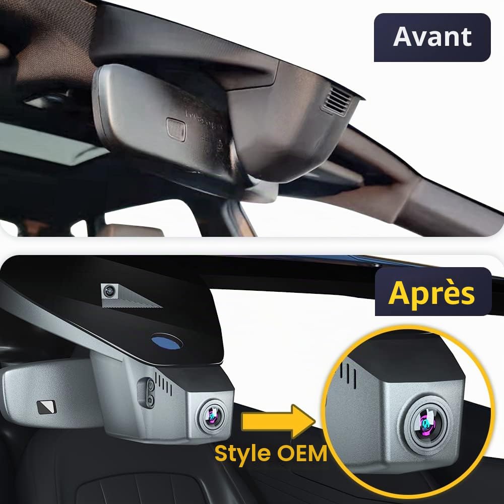 Fitcamx Dashcam Voiture Convient pour VW Arteon 2019-2024, Dashcam 4K OEM WiFi vidéo UHD 2160P, Mode Parking, Capteur G, Enregistrement en Boucle, WDR Caméra de Voiture, Plug & Play, Carte 64 Go