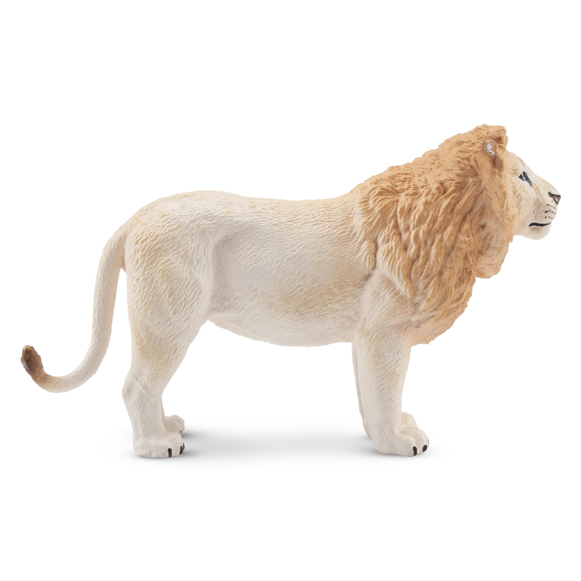 TOYMANY Biały lew figurki zwierząt, las, zwierzęta, figurki, 12,3 x 3,5 x