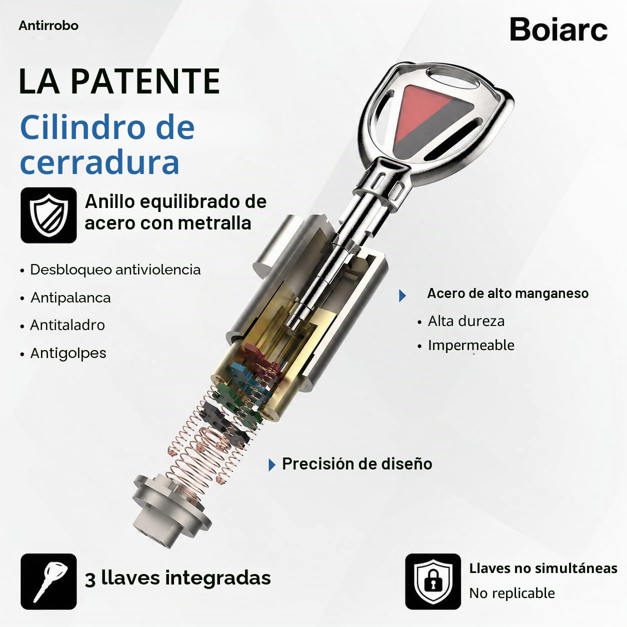 Bloqueo de pedal antirrobo para freno de coche, bloqueo de freno y embrague de acero inoxidable, antirrobo para coche SUV (16 a 35 mm)