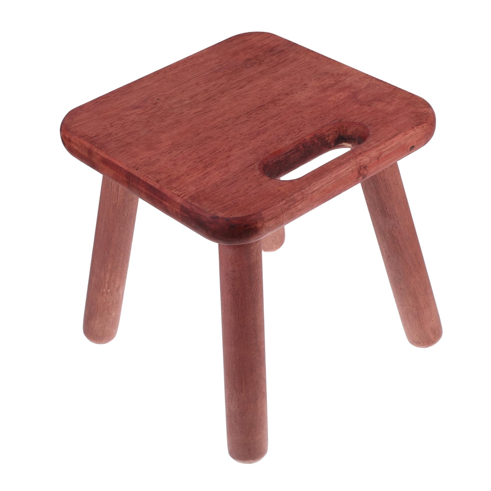 SEWOART Small Wooden Stool with Carrying Handles Easy to Assemble for Kitchen Bedroom