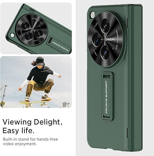 Miniatura 6 de Miimall Funda abierta para Oneplus Open con protector de pantalla, soporte ajustable integrado y protección magnética de bisagra, funda protectora