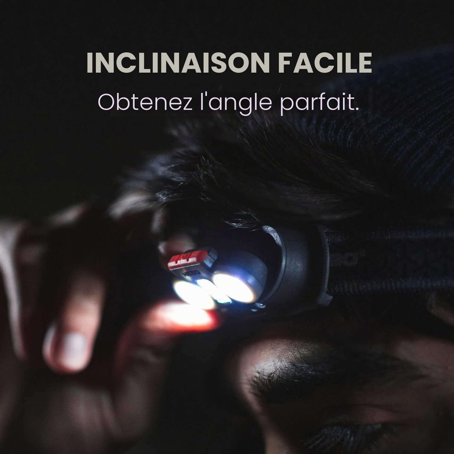 NEBO Einstein 750 - Lampe frontale avec 5 modes d'éclairage - Accessoires de camping et de randonnée - Lampe frontale pour la course à pied et le sport en extérieur