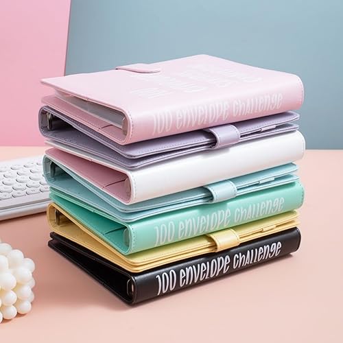 Miniatura 8 de 100 sobres desafío de ahorro de dinero, hojas de desafíos de ahorro, forma fácil y divertida de ahorrar $5,050, carpeta de presupuesto con sobres de