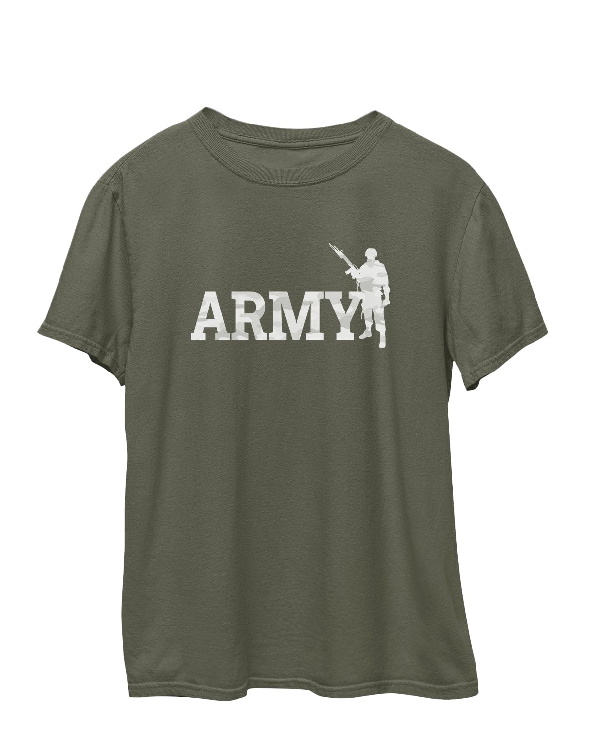 His'en'HerMen's Printed Half Sleeve Tshirt(Army Camo T-Shirt,Material 100% Cotton)