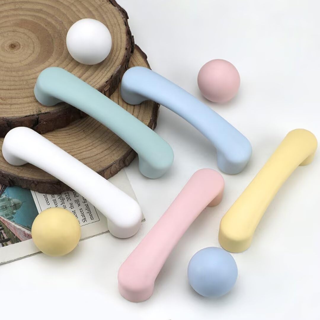 Lot de 12 boutons de porte en céramique - Poignées de tiroir de meubles pour cuisine, salle de bain, commode, maison, bureau, décoration - CC : 96 mm