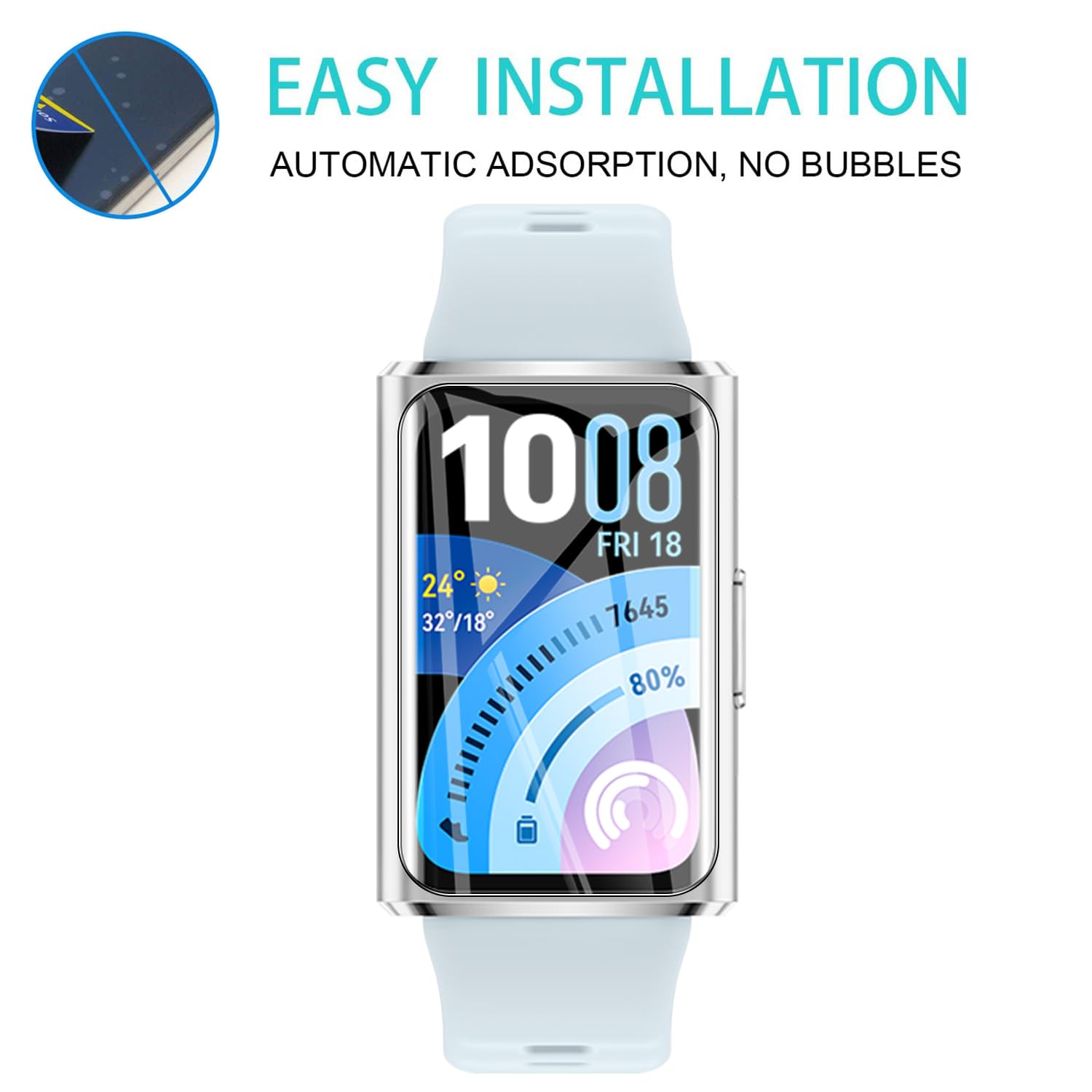 5 sztuk osłony ekranu Huawei Band 11 Pro, odporna na zarysowania i pęcherzyki, przezroczysta elastyczna folia HD, kompatybilna z czytnikiem linii papilarnych, łatwa w instalacji osłona ekranu