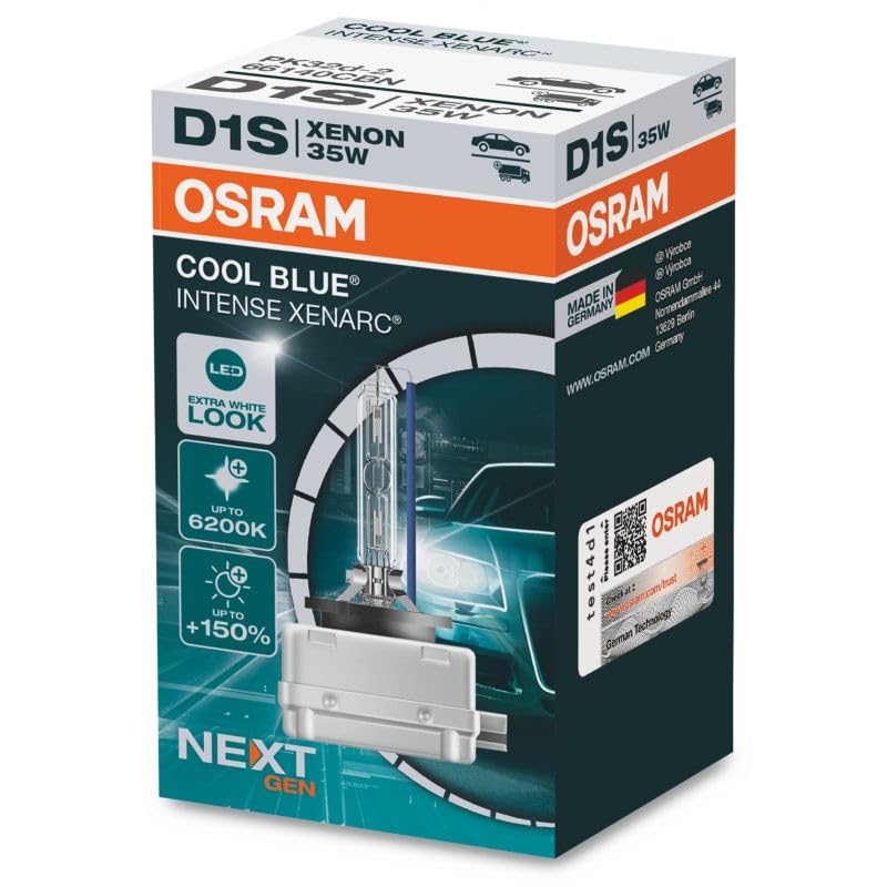 OSRAM 1X Ampoule D1S XENARC Cool Blue Intense Next GEN XÉNON Lampe À DÉCHARGE, 66140CBN