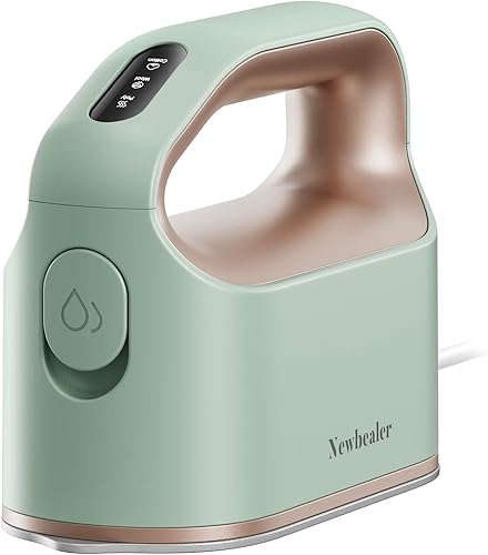 Miniatura 1 de Newbealer Plancha de vapor inteligente para ropa, 1200 W, turboalimentada de grado profesional, 3 modos de vapor y 3 modos de calor seco,