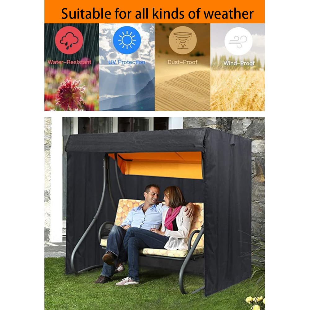 pour Housse Balancelle Jardin 3-4 Places,pour Housse de Balancelle 3 Places, Protection Solaire pour Balançoire de Jardin,220x145x170 cm,Tissu Oxford 420D,pour Balancelle de Jardin,Hamac