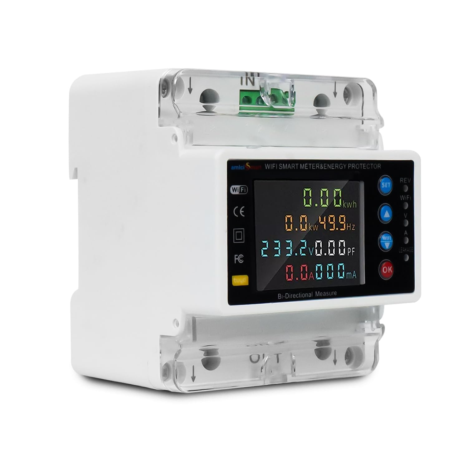 amiciSmart WiFi Bi-Directional Energy Meter with Adjustable Over/Under Voltage, Overload & Leakage Protection, Auto Reconnect, Single Phase 220VAC, 80A-image-42