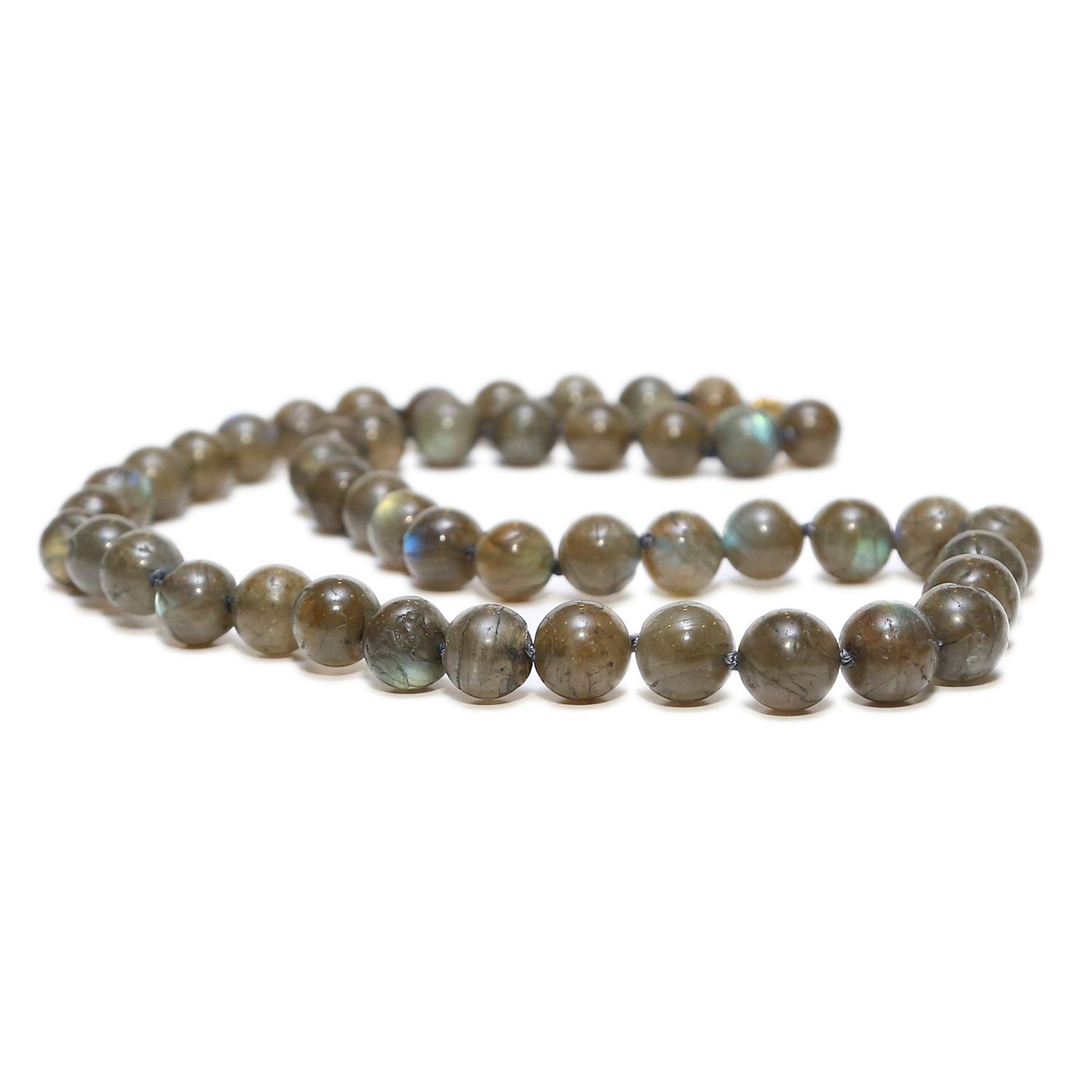 Aqeeqee Natural Gemstone Labradorite Unisex mala/Necklace