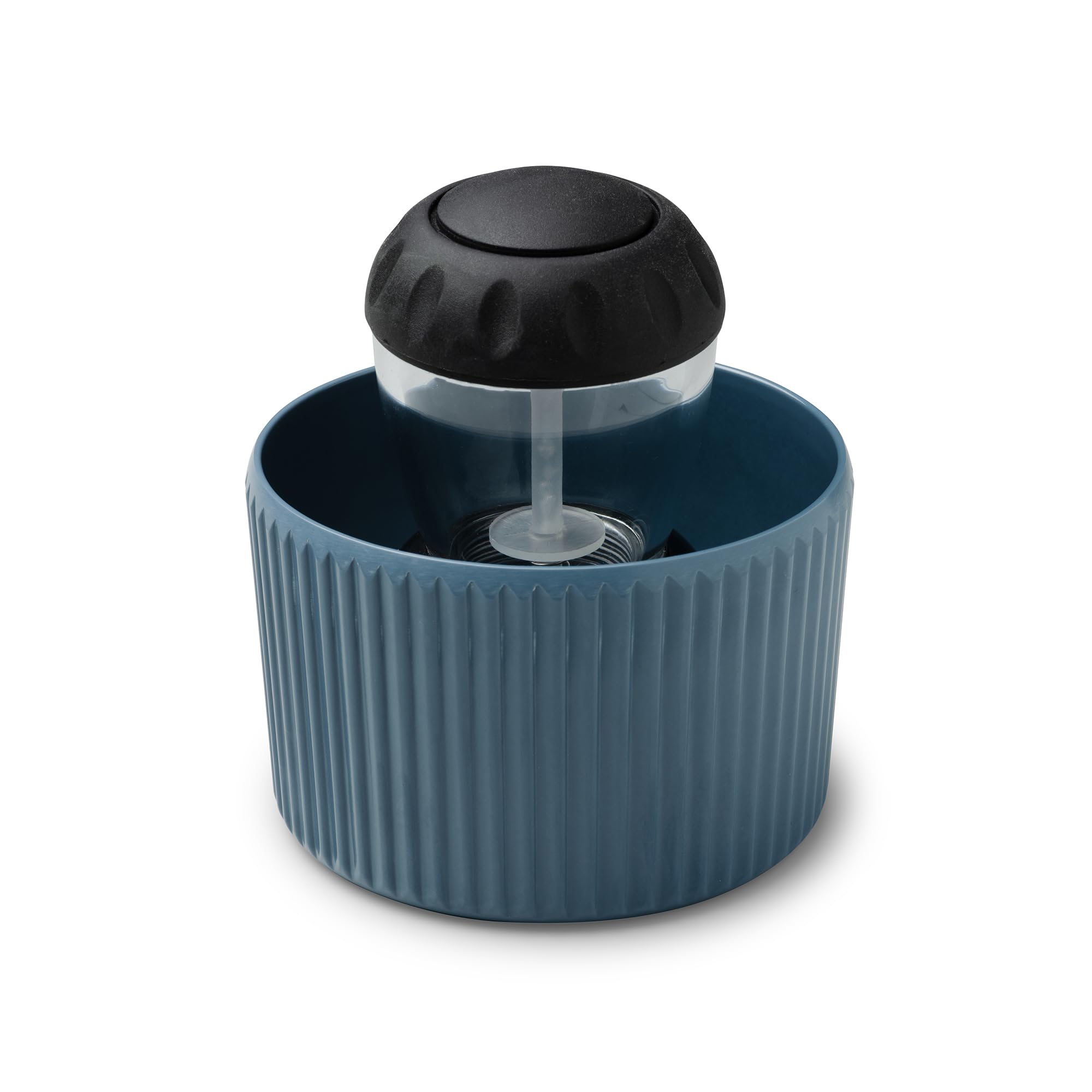 Zeal Soap Dispensing Dish Brush – Palm Washing Up Kitchen Brush with Melamine Pot Holder & Sink Organiser (Provence Blue)