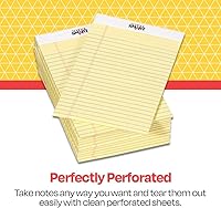 Vista 7 de School Smart Bloc de notas jurídicas junior, 5 x 8 pulgadas, 50 hojas cada una, canario, paquete de 12