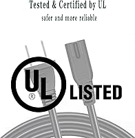 Vista 5 de Cable de alimentación de 2 clavijas compatible con TCL Roku Smart LED LCD HD TV - UL Listado TCL Roku TV Cable de alimentación AC Plug