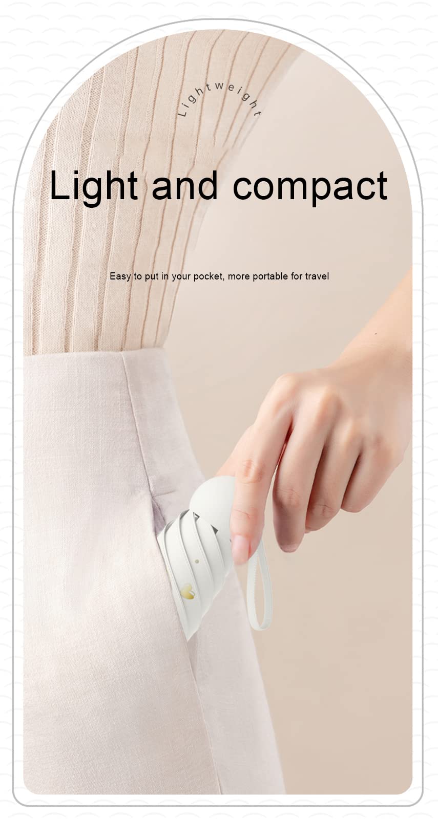 Paraguas de Viaje Compacto, Anti-UV, Resistente al Viento, pequeño, Ligero, Plegable y portátil, miniparaguas para Mujeres y Hombres