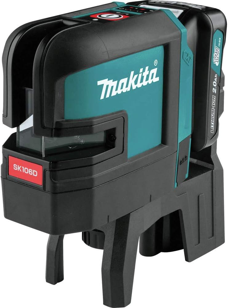 Makita SK106DNAX 12V max CXT® Lithium-Ion Cordless Self-Leveling Cross-Line/4-Point Red Beam Laser Kit (2.0Ah)