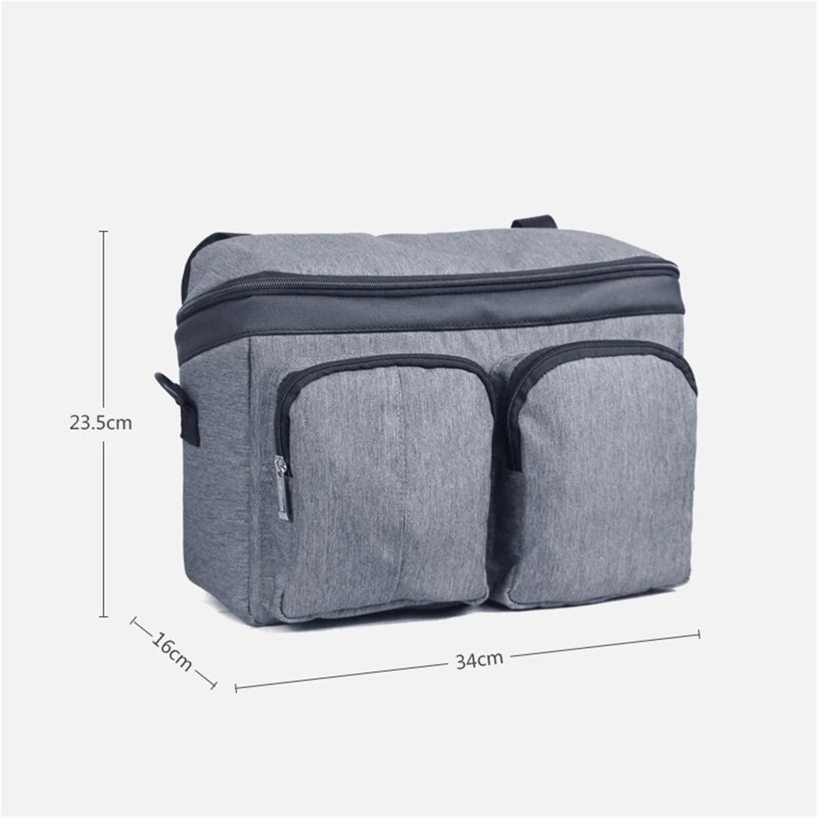 Bolso Carro Bebe Bolsa for cochecito de niños, bolsa de pañales de maternidad, cesta colgante for cochecito de gran capacidad, organizador de bolsillo for almacenamiento de botellas for niños(Black)