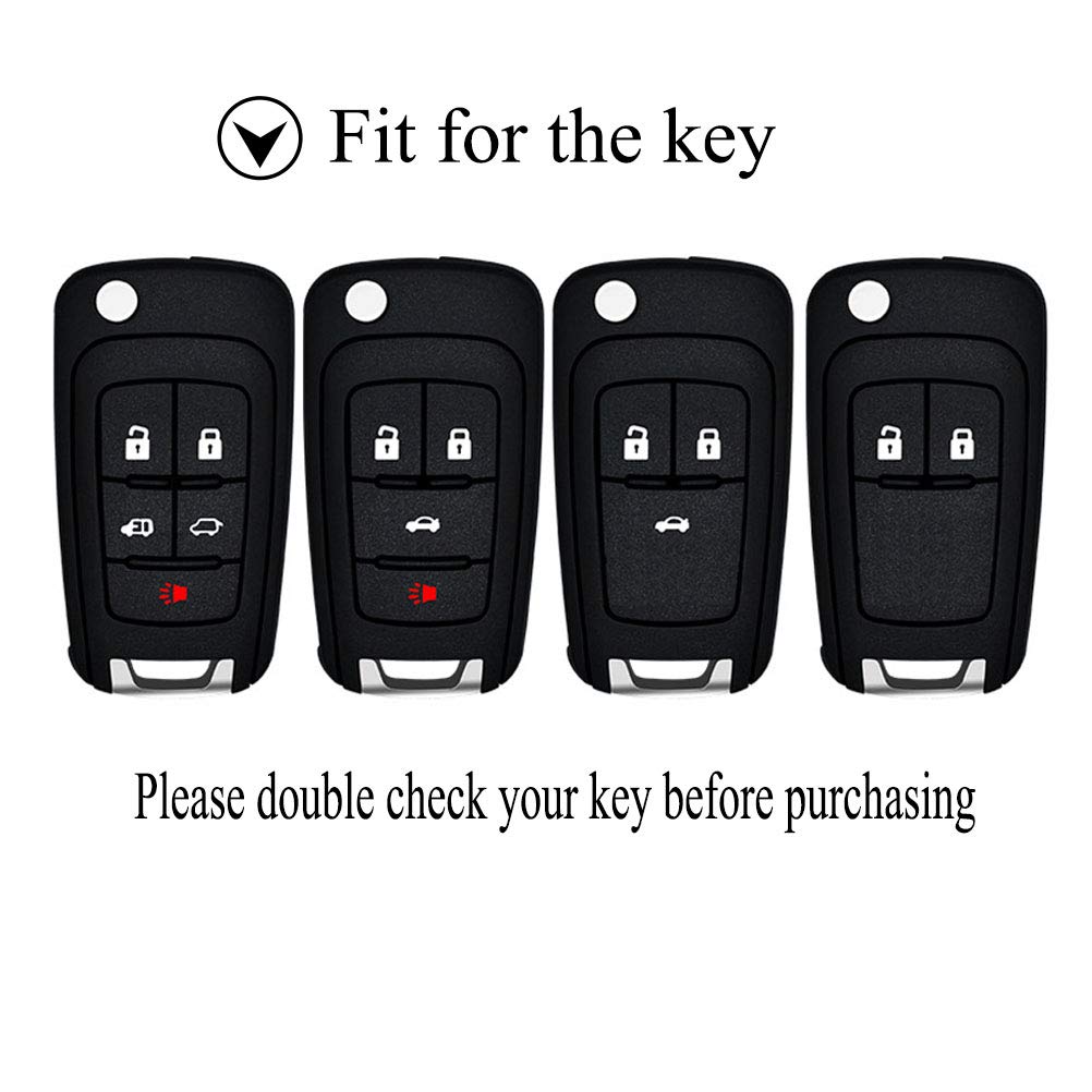 Senauto Quicksand Key Fob Cover Case Keychain for Chevy Chevrolet Buick GMC Terrain (Pink)