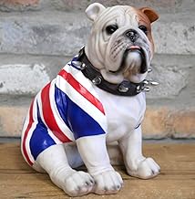 Animal Crackers Sitting British Bulldog in Union Jack coat ornament, fabulous Dog lover gift