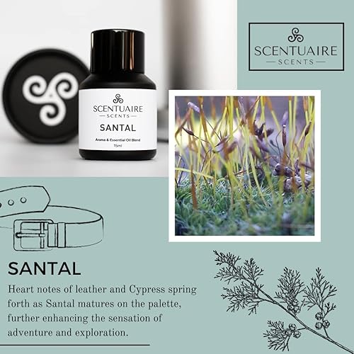 Miniatura 2 de Aceite difusor Santal de 4.2 fl oz, aroma puro de Santal 26, aceite esencial perfumado de primera calidad para nebulizador y difusor ultrasónico