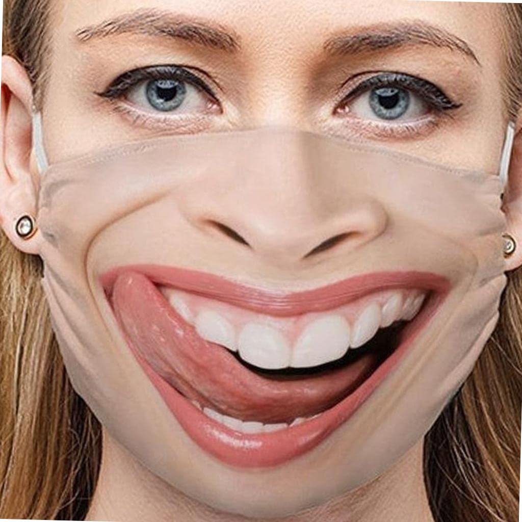 BNF® Protective Mask Funny Face Mouth Cosplay Party Half Mask Outdoor Accessory A|Clothing, Shoes & Accessories | Costumes, Reenactment, Theater |Masks & Eye Masks|1 Piece Funny Face Mask-image-46