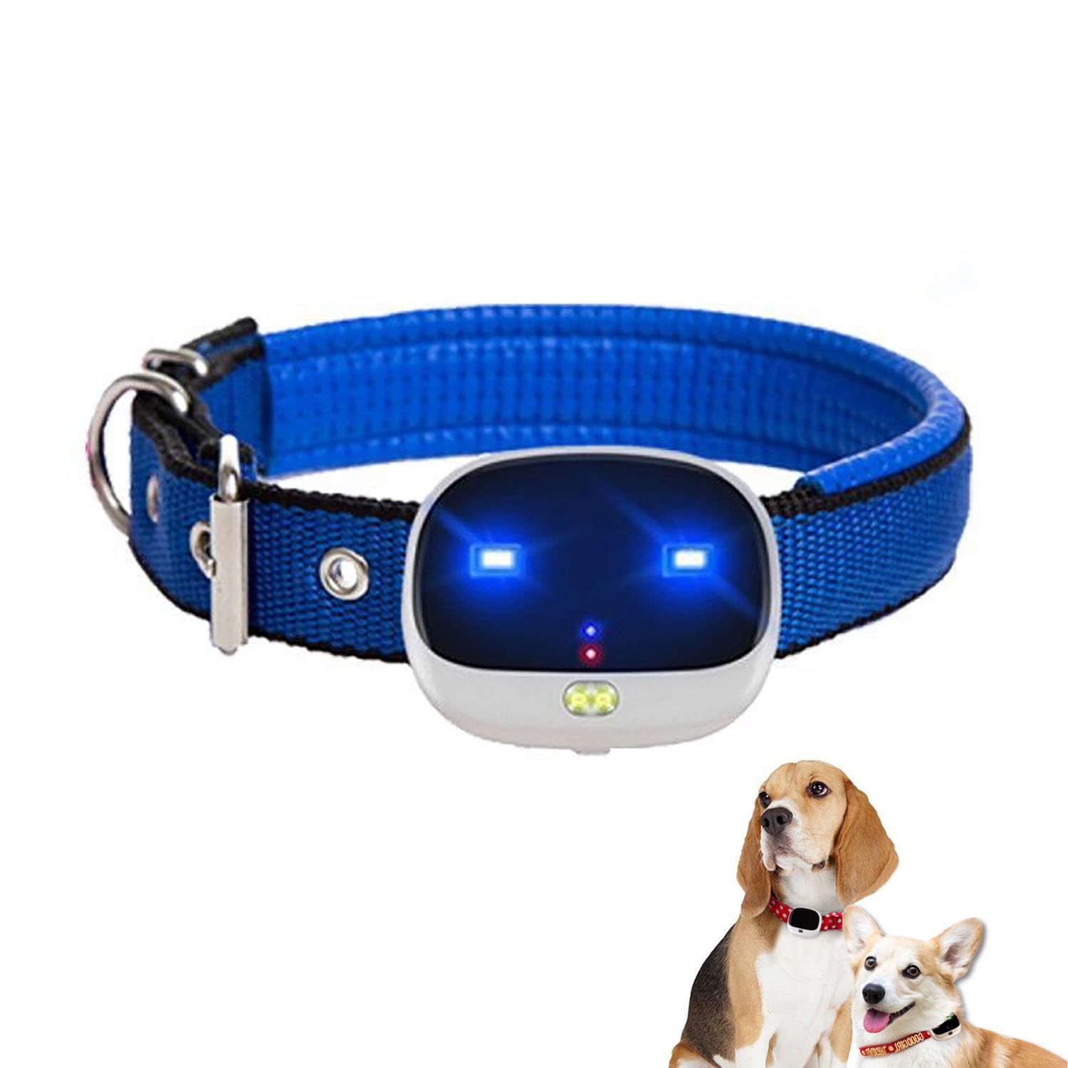 GPS Wireless Pet Electronic Fence With Voice Monitor/Low Battery Alarm For Medium Small Dogs - Rechargeable Pet Safety Protection Containment System And Dog Tracker Collar, Waterproof Design(White)
