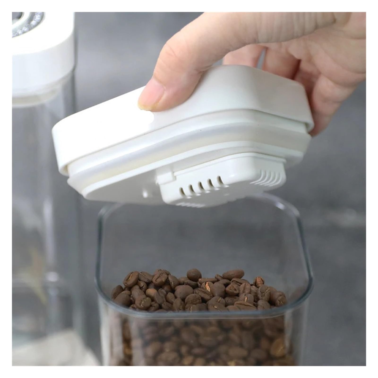 Kaffeebohnen-Vorratsbehälter, versiegelter Tank, Getreidetee, Vakuum, luftdichter Kanister, Dosen, Küchen-Barista-Zubehör, Werkzeuge für Kaffeebohnen, Zucker(450ml)