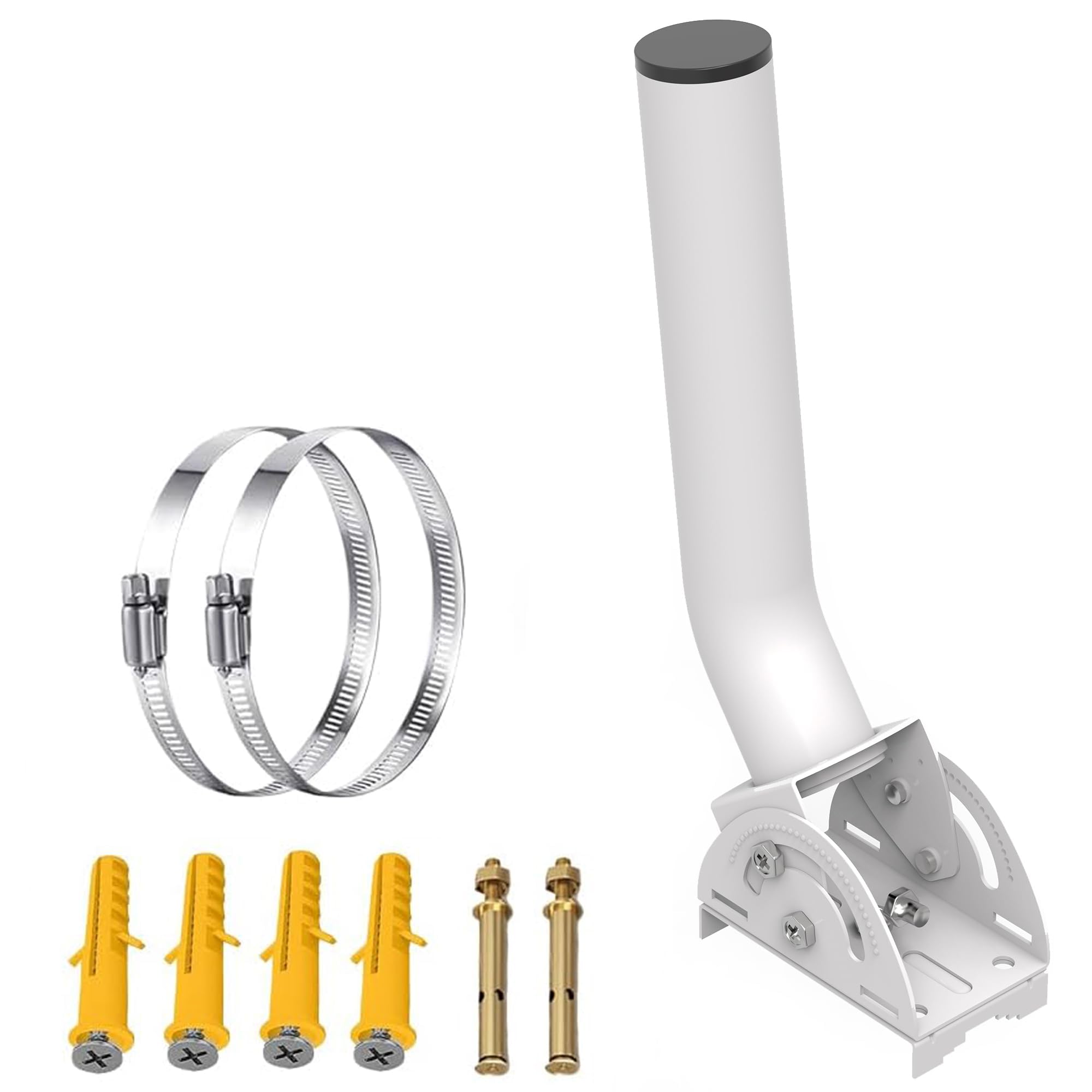 13" Wireless Bridge Antenna Mount with Pivoting Base, All Weather Adjustable Outdoor/Attic Antenna Mounting Pole - Universal J Pipe Mount for Antenna & Weather Station - Easy Installation, Solid Built