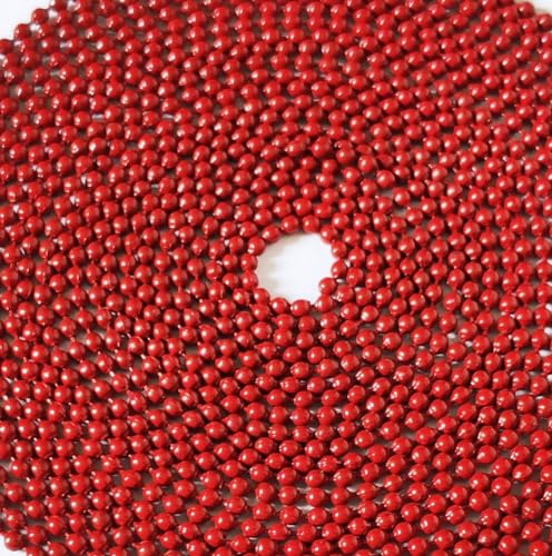 Image of GoSetGet! 12 mtr-Dark Maroon-1.5mm Metal Ball Chain for LIPPAN Art, Rangoli, Jewelry Making, Crafts, Decorative, Long Lasting Finish (12 Mtr MaroonDark)