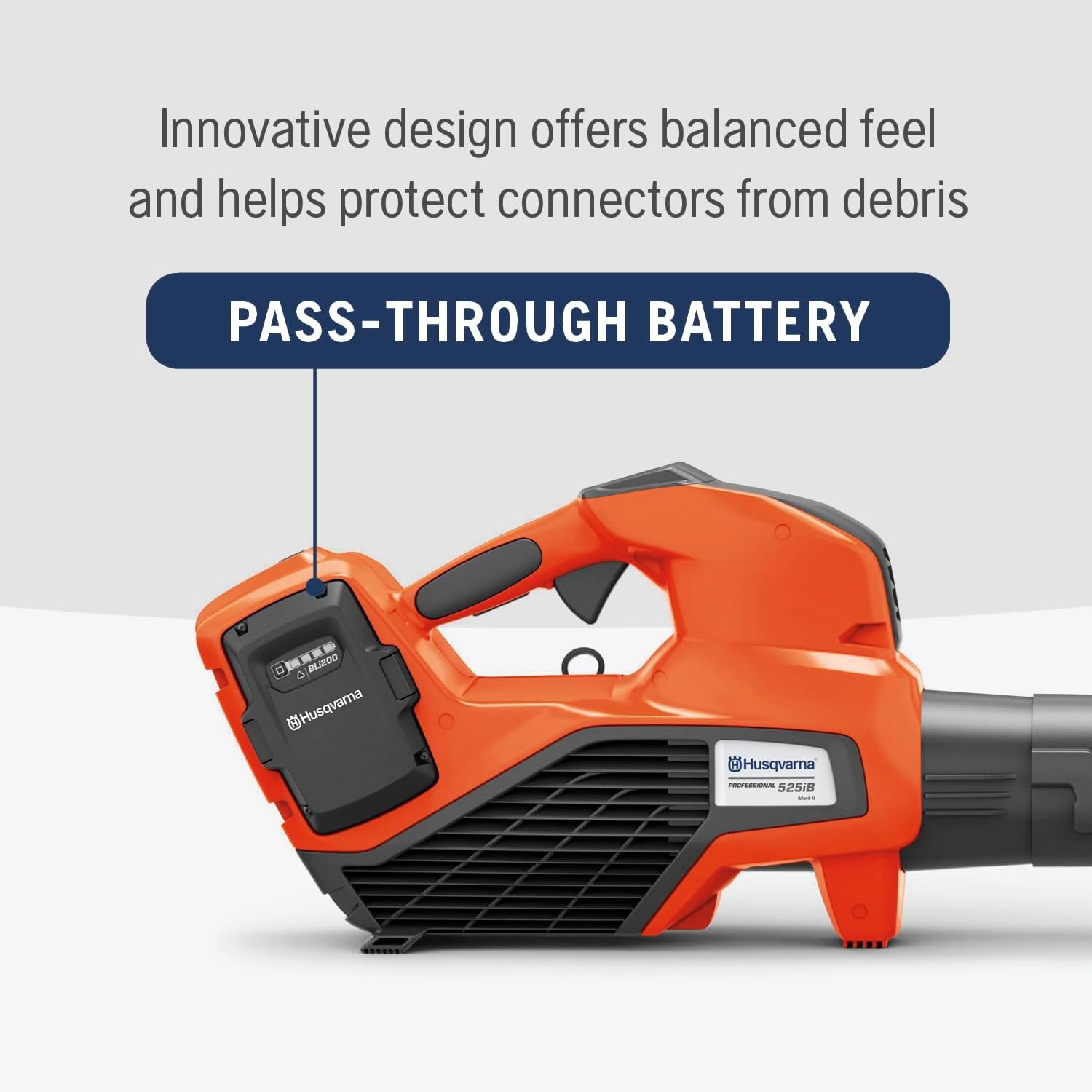 Husqvarna 525iB 40V 400-CFM Battery Handheld Leaf Blower Battery and Charger NOT Included (Tool ONLY)