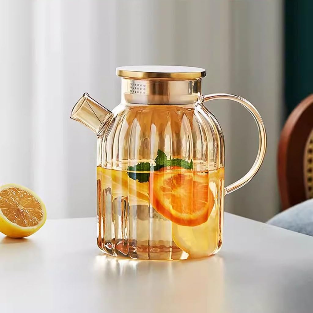 Bollitore per acqua fredda Bollitore freddo Bollitore in vetro Teiera domestica di grande capacità Succo di ghiaccio estivo Bollitore per acqua Bollitore per acqua
