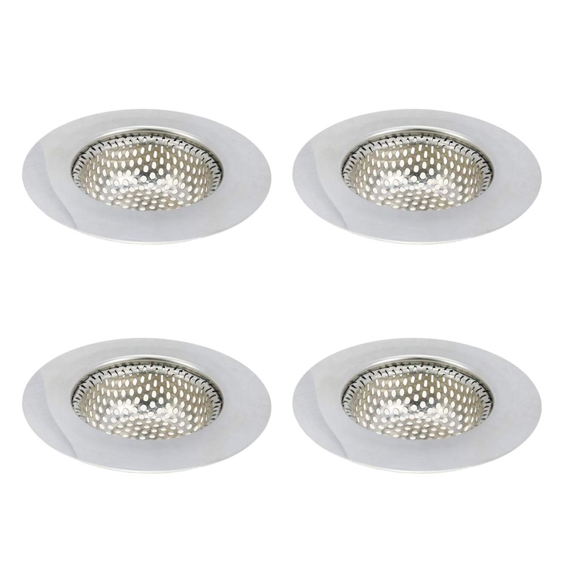 Yootop 4 Stück 3,8 cm Filterdurchmesser Küchensieb Abstreifgitter, Edelstahl Abflusskorb Filter mit großem breitem Rand 7,1 cm Durchmesser und 1,3 cm Tiefe