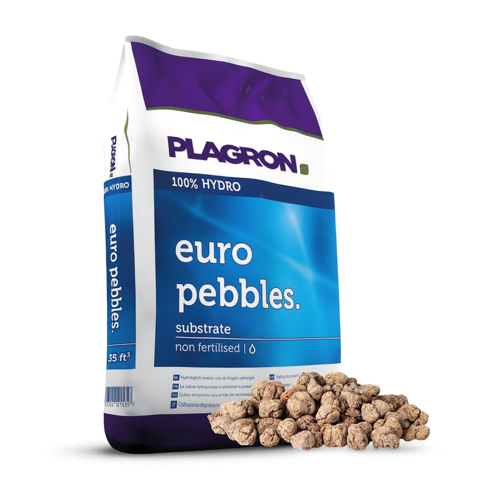 Weedness Plagron Euro Pebbles 45 L – Abono bolas de arcilla hidropónicas gran volumen