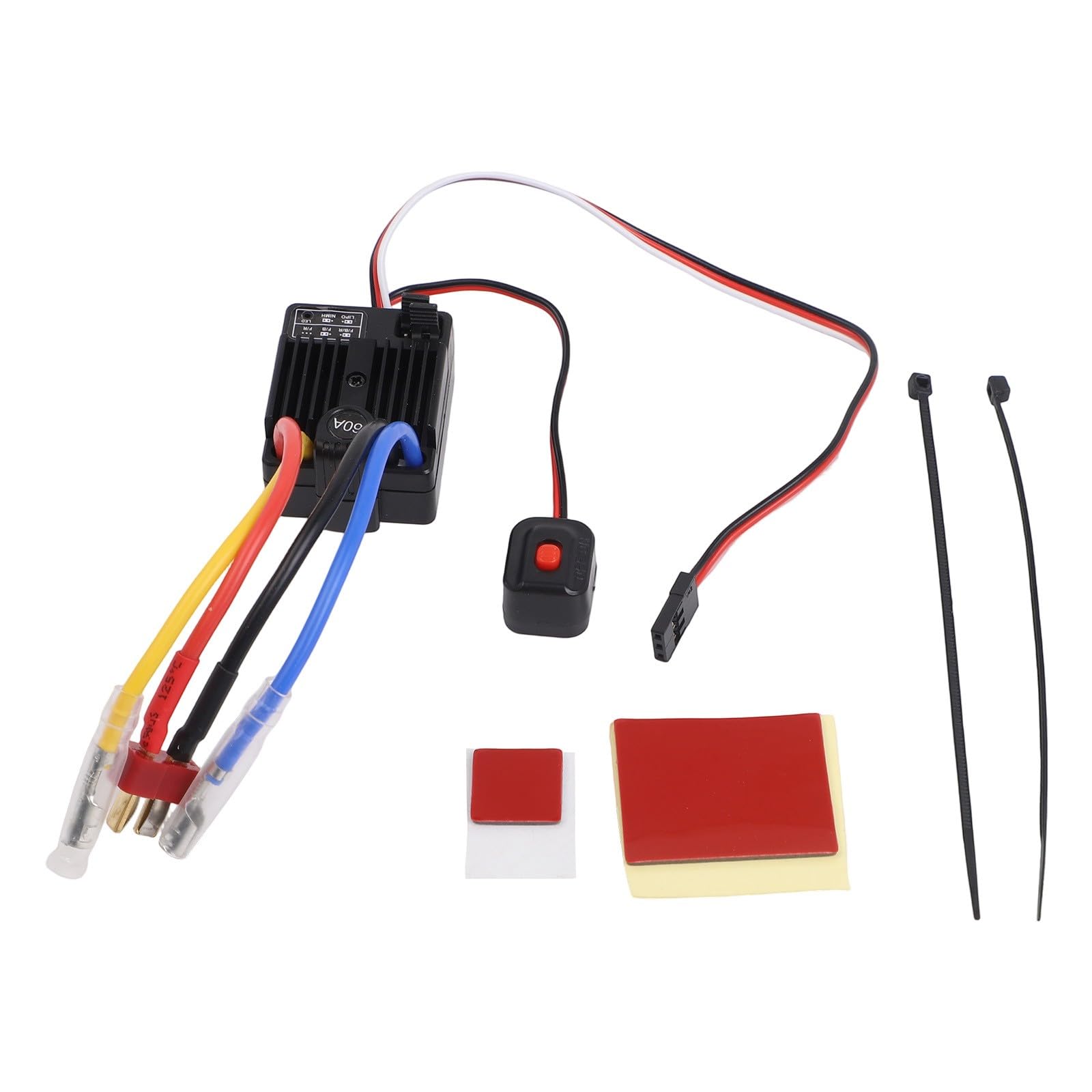 Brushless Motor with 60A ESC Electric Speed Controller Set for RC Car Truck, 1/10 Scale, for LiPo/NiMH Battery, Forward/Brake/Reverse Modes