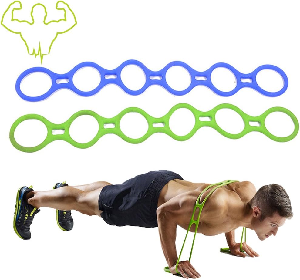 Tinzonc 6 Ring Stretch and Resistance Exercise Band | Exercise Band | Long Resistance Bands | Back, Foot, Leg, and Hand Stretcher, Arm Exerciser Strength Training Workout