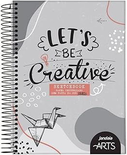 Caderno Espiral College Sketchbook 80 Fls Preto Jandaia Arts