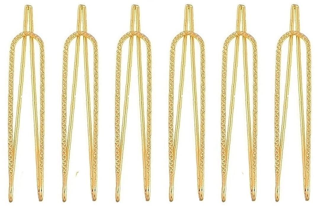 VAMA FASHIONS Golden Clip on Safety Sari Sadi Clip Brooch Waist Pleats Pallu Saree pins for women (saree pins 6pcs) (B0C2VMY4G8) Amazon Price History, Amazon Price Tracker