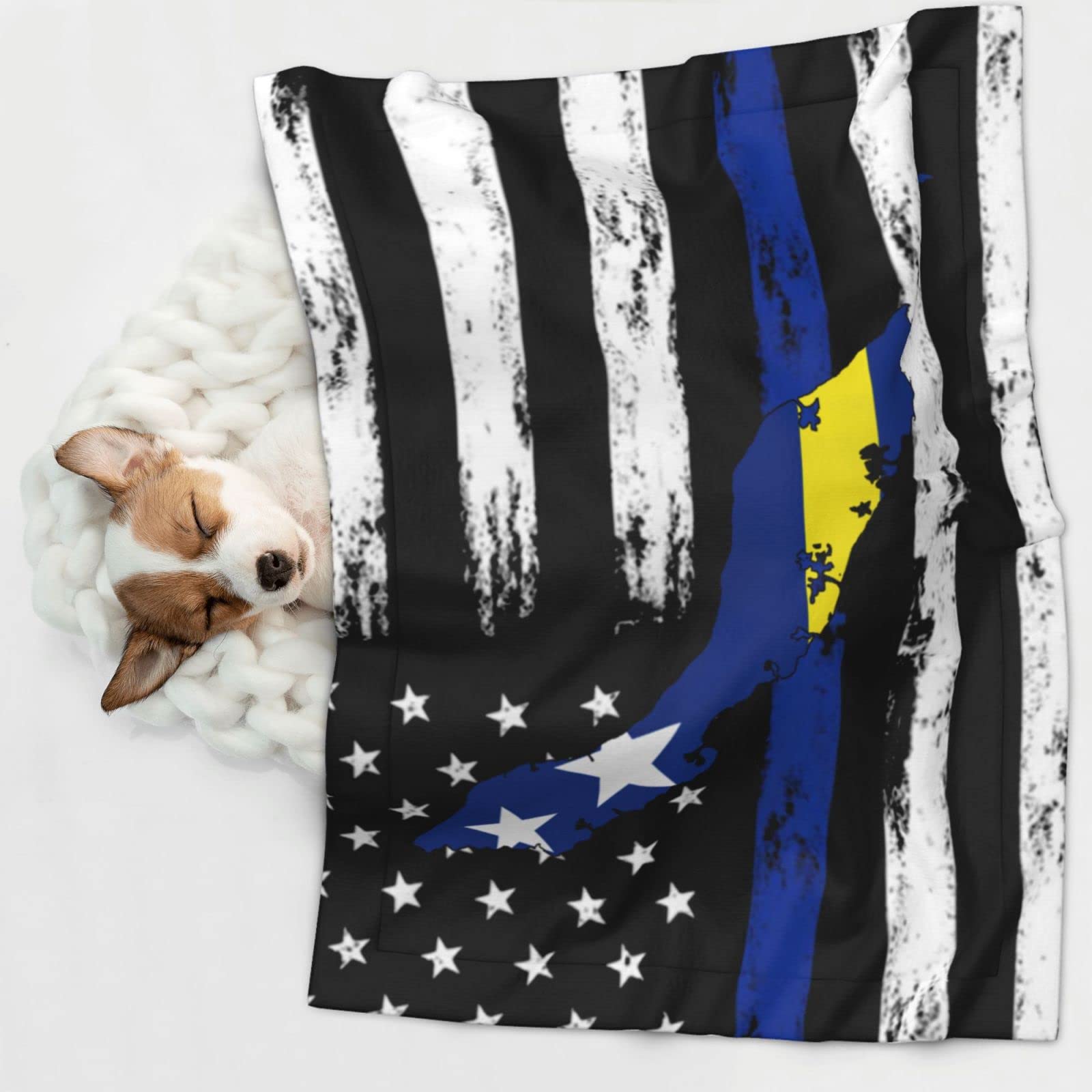 Curacao Flag Map Soft and Cozy Pet Blanket for Dogs and Cats - Versatile and Comfortable Large