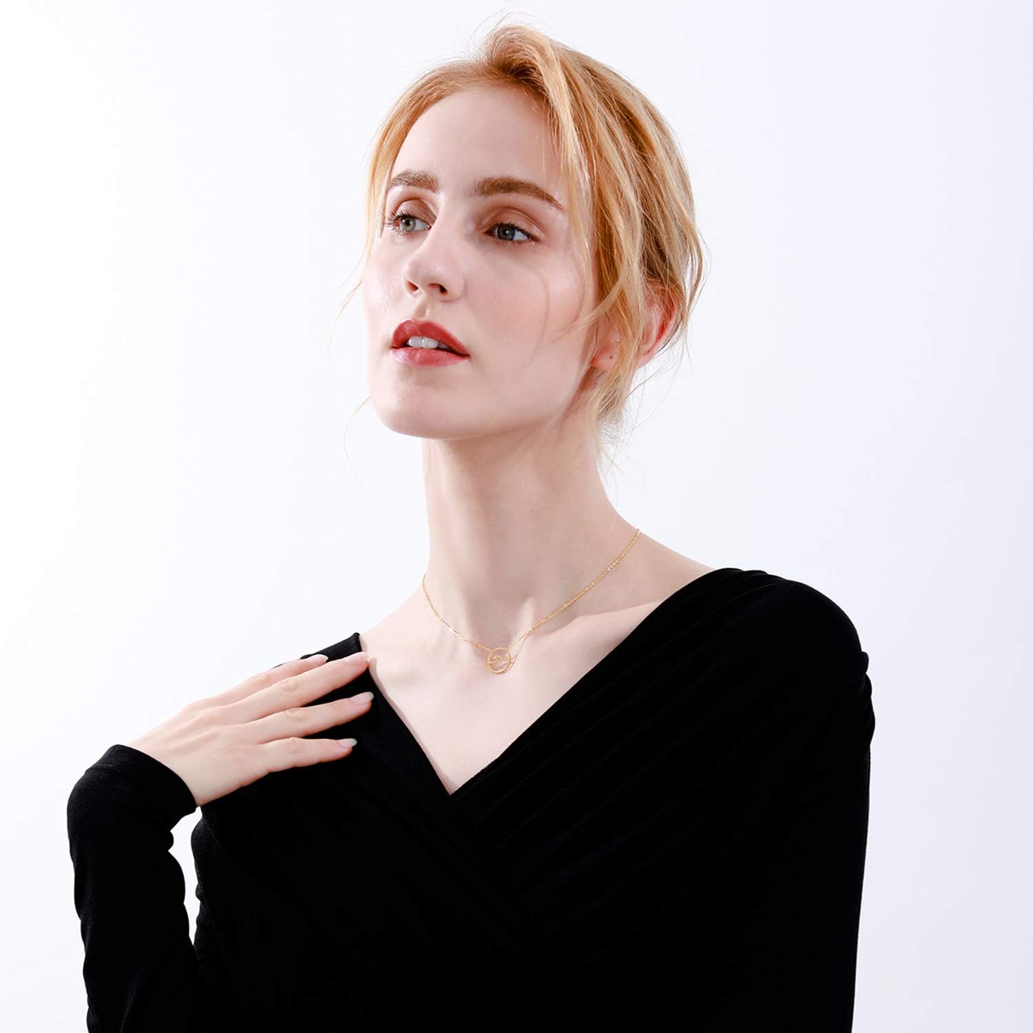 VAttract Wave Necklace Ocean Jewelry Gifts Beach Necklaces Cute Chokers for Women(Gold) - Image 3