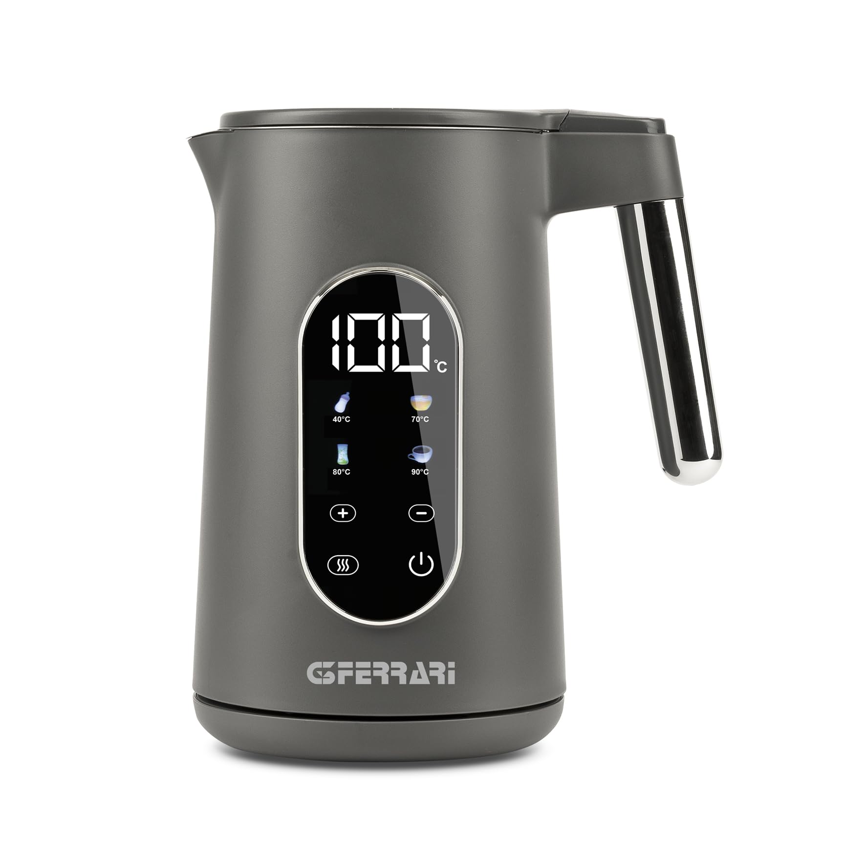 G10205 Electric kettle "Tisaniere Tech" 1.7 L, 4 programs, touch screen, adjustable temperature, 360° base, grey