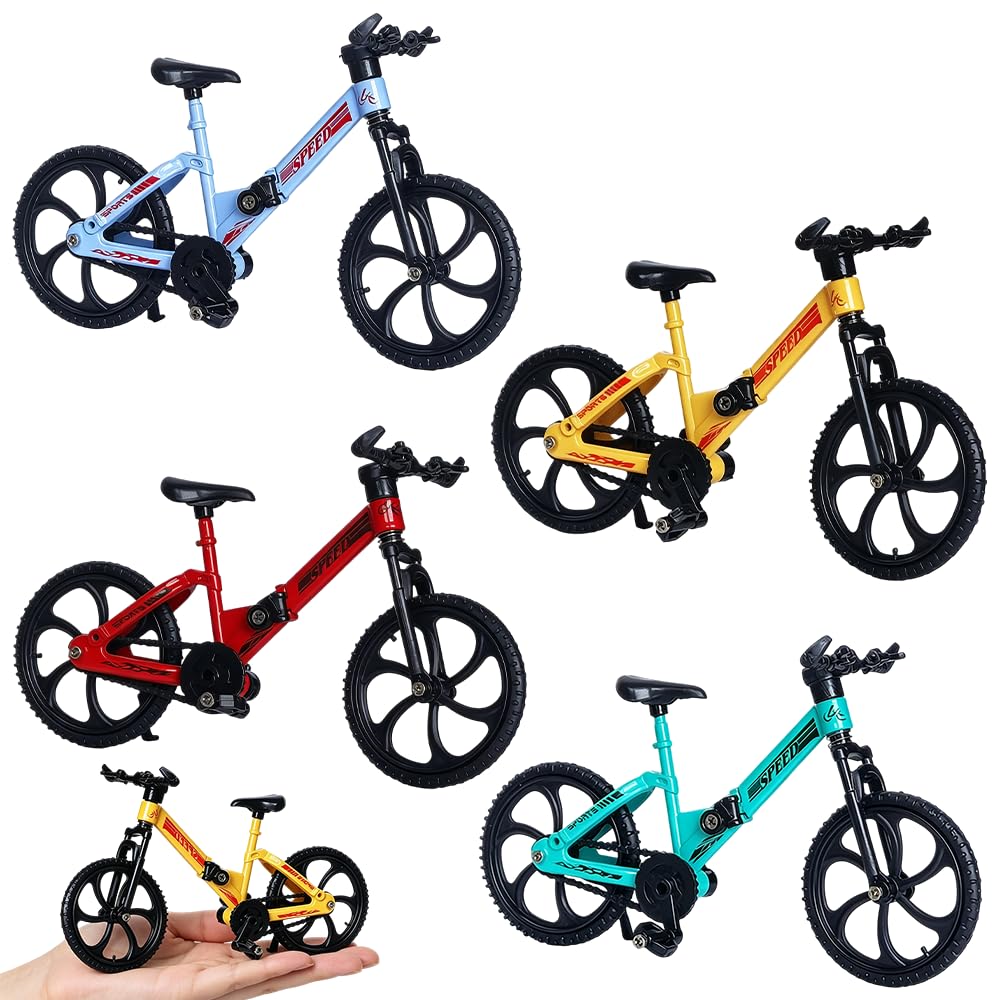 Mbuaopa 4Pcs Finger Bike, 1:18 Scale Mini Finger Mountain Bike