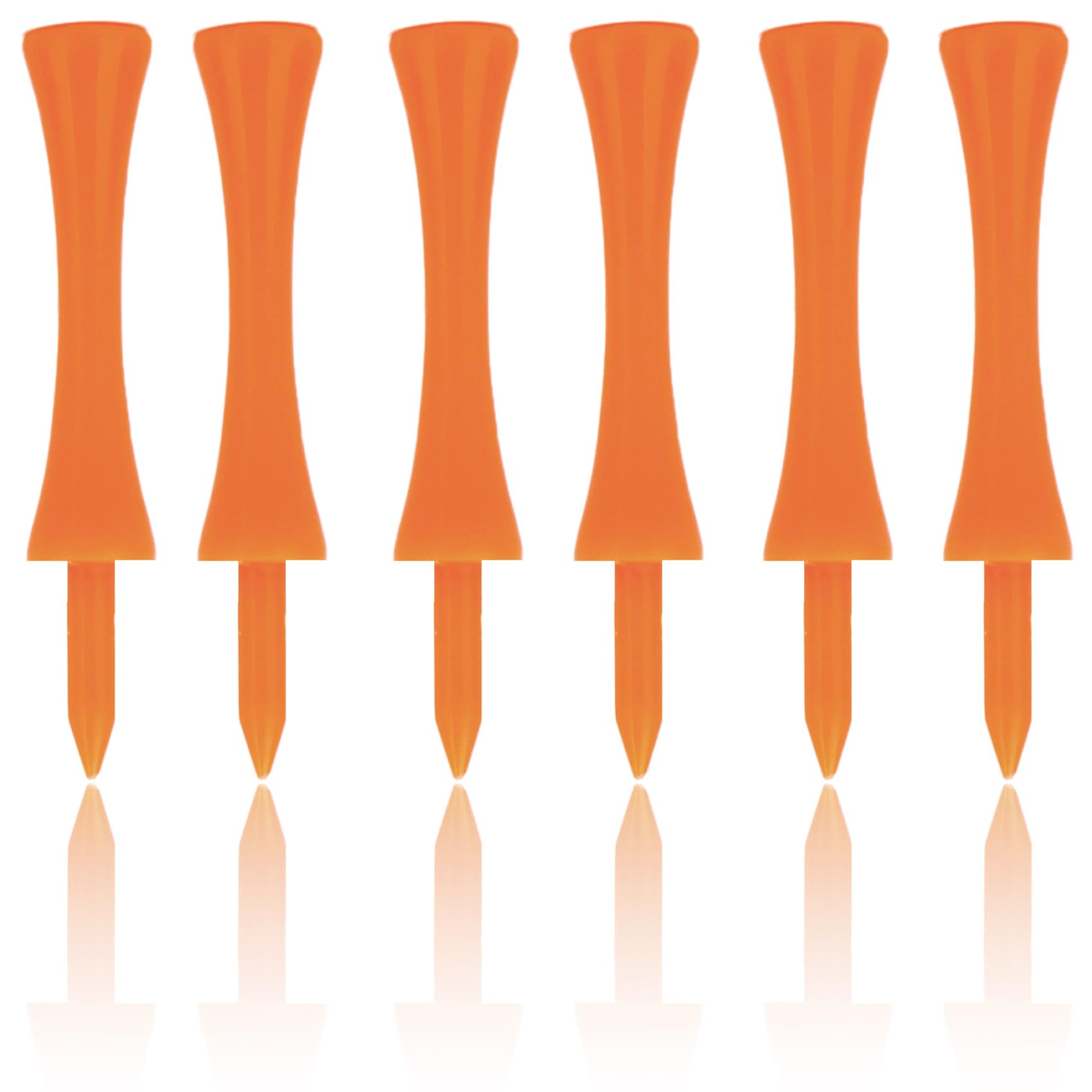 100 Stück Golf Tees Kunststoff für Driver 70mm - Premium Rosa Orange Castle Tee mit Abstufung, Witterungsresistent Langlebig, Golf Tee Set für Langschläger und Dauerhaftigkeit