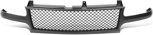 DNA MOTORING GRF-001-T1-MBK Rejilla de parachoques delantero de malla de diamante sin insignias compatible con Silverado 1500 2500 99-02, 00-06